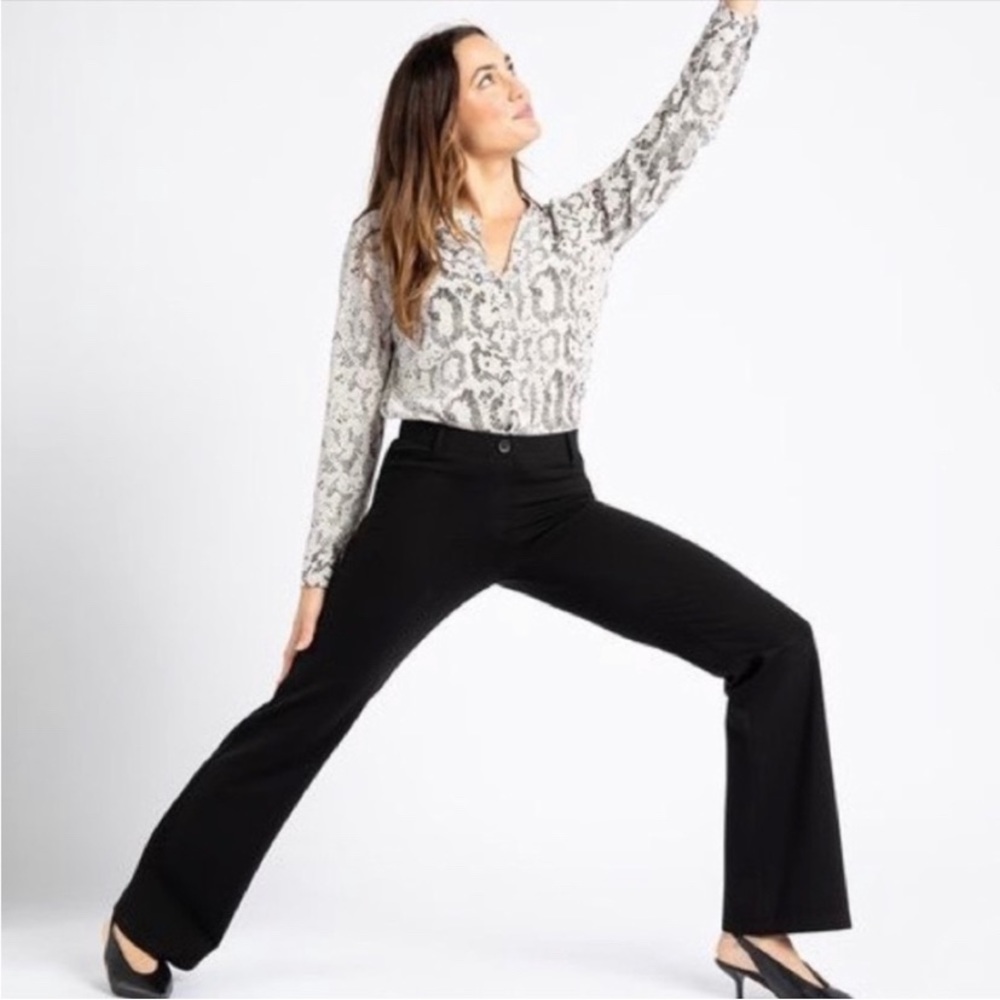 Betabrand XL Petite Straight Leg Black Yoga Pant